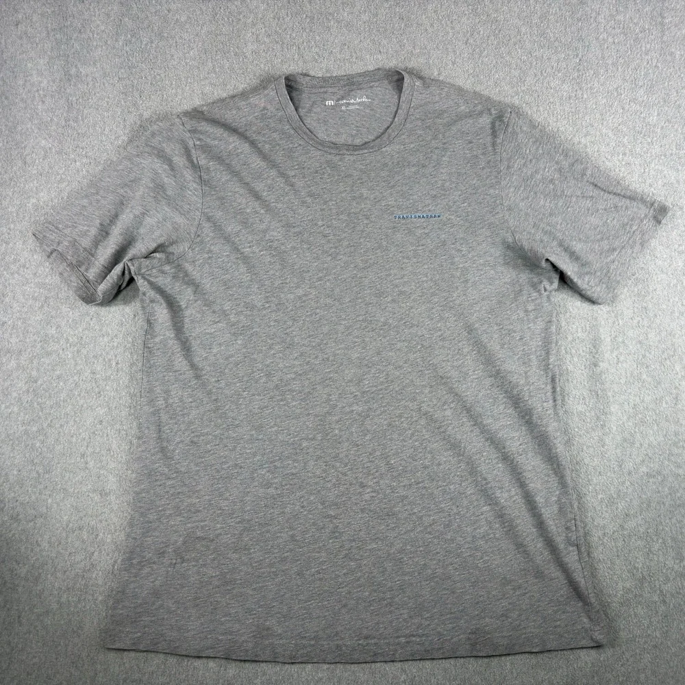TRAVIS MATHEW Shirt Mens XL Gray Blue Mackinac Michigan Short Sleeve - Picture 3 of 6
